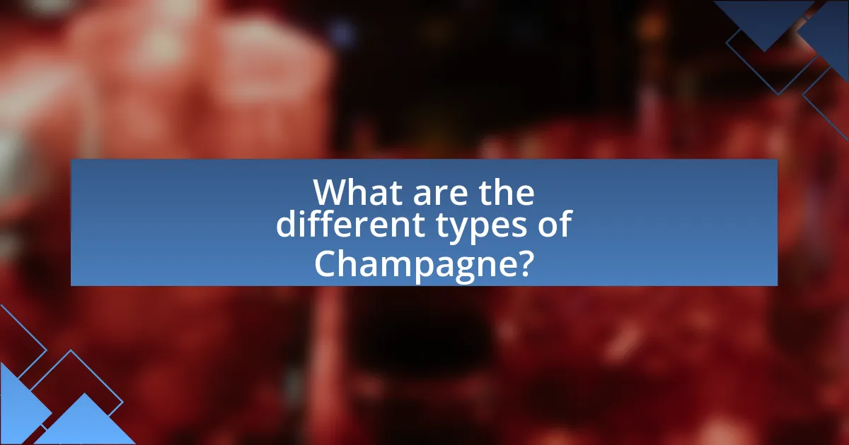 What are the different types of Champagne?