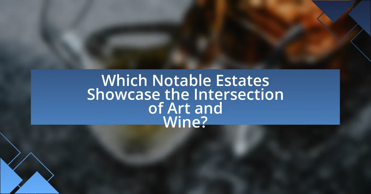 Which Notable Estates Showcase the Intersection of Art and Wine?